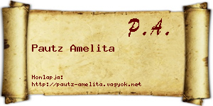 Pautz Amelita névjegykártya